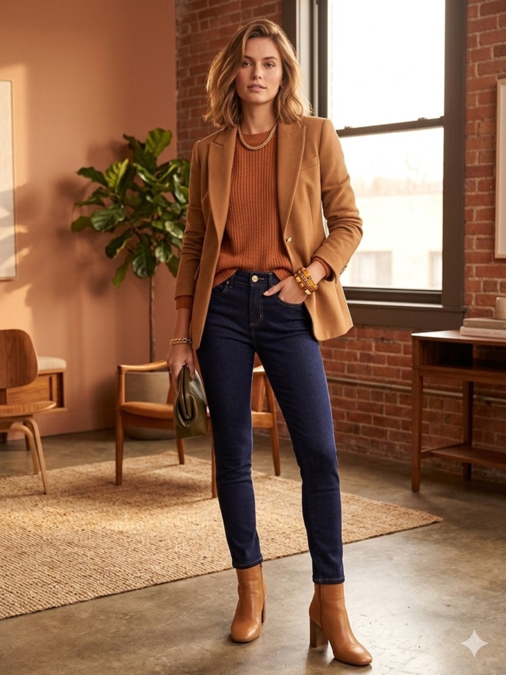 St. John Jennifer Mid Rise Dark Blue Skinny Chic Modern luxury office Jeans Sz 0